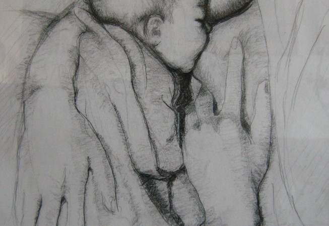 Julián, 1974. Lápiz carbón sobre papel, 37 x 32,5 cm