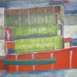Construcción IV, 2007. Acrílico sobre lienzo, 50 x 70 cm