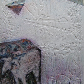 La cabra, 2004. Gofrado y collage