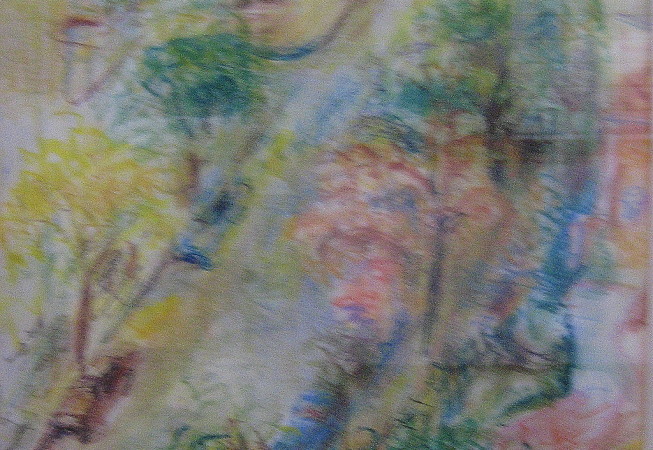 Desde mi ventana, 1976. Pastel sobre papel, 40 x 30 cm