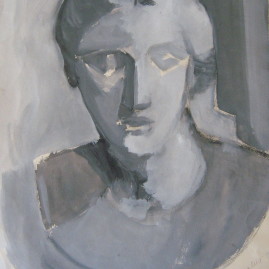 Estatua histórica, 1965. Témpera sobre papel, 49 x 34,5 cm