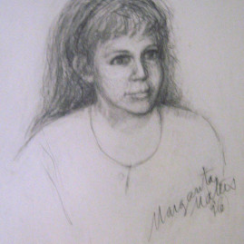 Laurita, 1996. Lápiz carbón sobre papel, 46 x 32 cm