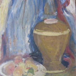 Los damascos, 1948. Óleo sobre cartón, 33 x 24 cm