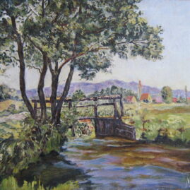 Paisaje, 1950. Óleo sobre lienzo, 50 x 70 cm