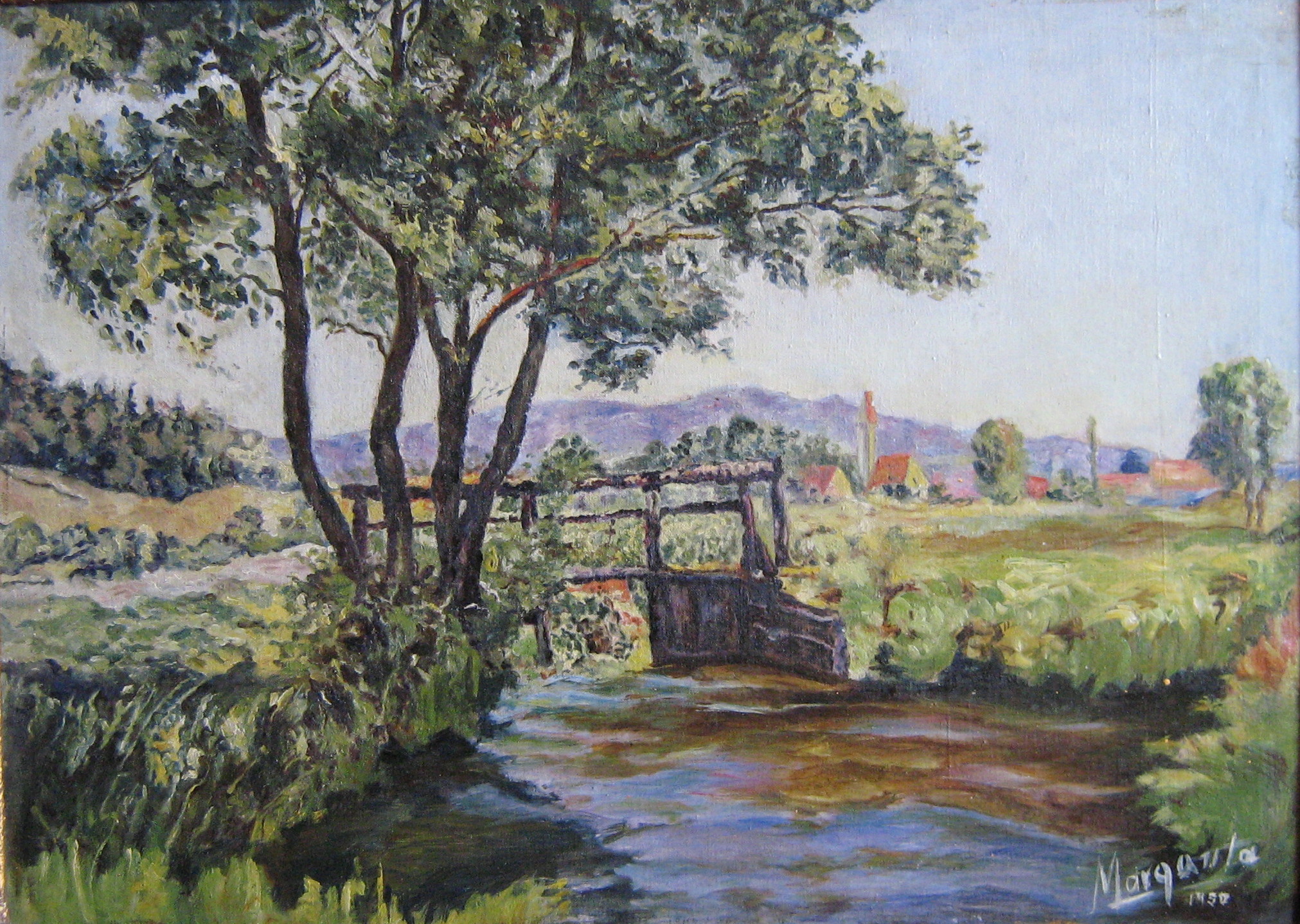 4- Paisaje, 1950. Óleo sobre lienzo, 50 x 70 cm.