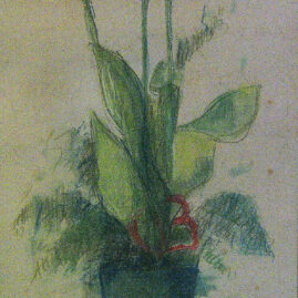 Tulipanes, 1969. Pastel sobre papel, 46 x 32 cm