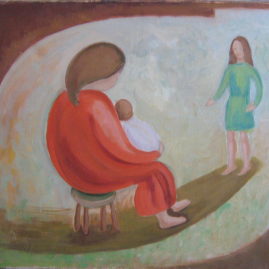Madre, 1970. Óleo sobre lienzo, 50 x 70 cm.