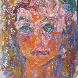 Adolescente, 2003. Acrílico sobre cartón, 30 x 22 cm