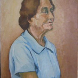 Modelo anciana, 1975. Óleo sobre lienzo, 80 x 60 cm