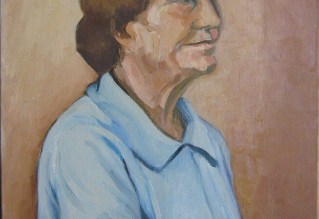 Modelo anciana, 1975. Óleo sobre lienzo, 80 x 60 cm