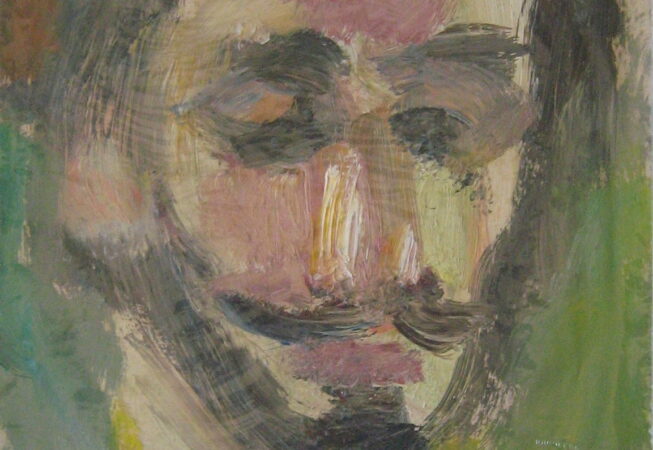 Retrato, 1975. Óleo sobre cartón, 23,5 x 16,5 cm