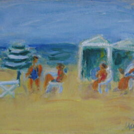 Balneario, 2000. Acrílico sobre lienzo, 18 x 24 cm