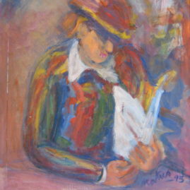 La carta, 1995. Acrílico sobre lienzo, 90 x 70 cm