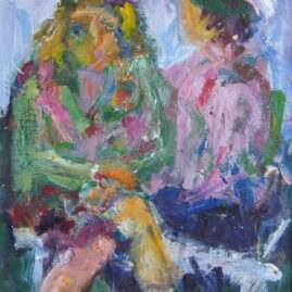 Pareja incomunicada, 1995. Acrílico sobre lienzo, 45 x 35 cm