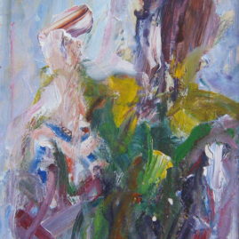 Quijote, 1990. Acrílico sobre tabla, 45 x 35 cm