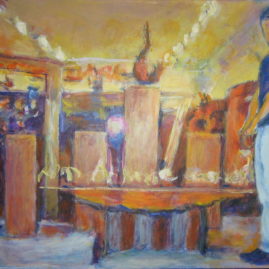 La vidriera, 2007. Acrílico sobre lienzo, 50 x 70 cm