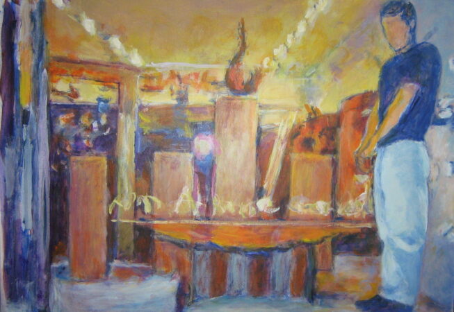 La vidriera, 2007. Acrílico sobre lienzo, 50 x 70 cm