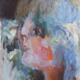 Ojos, 1974. Óleo sobre lienzo, 60 x 50 cm