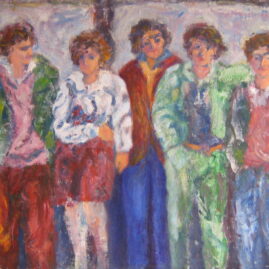 El jean azul, 1992. Acrílico sobre lienzo, 100 x 140 cm