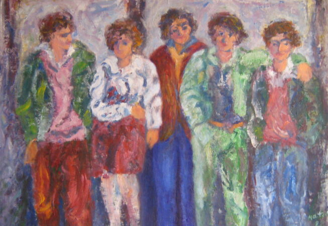 El jean azul, 1992. Acrílico sobre lienzo, 100 x 140 cm