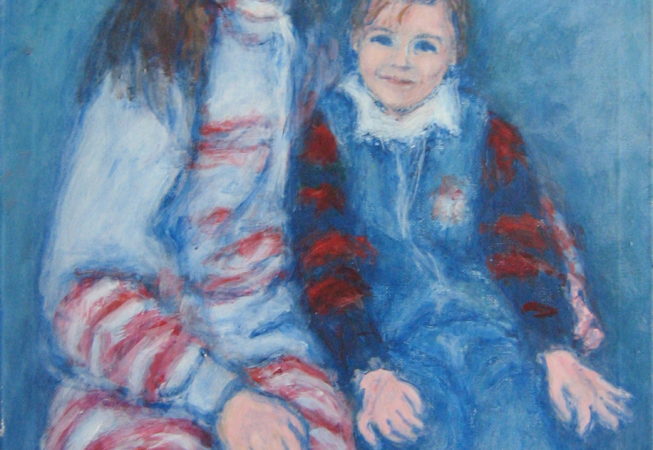 Sonia y Mora, 2002. Acrílico sobre lienzo, 70 x 50 cm