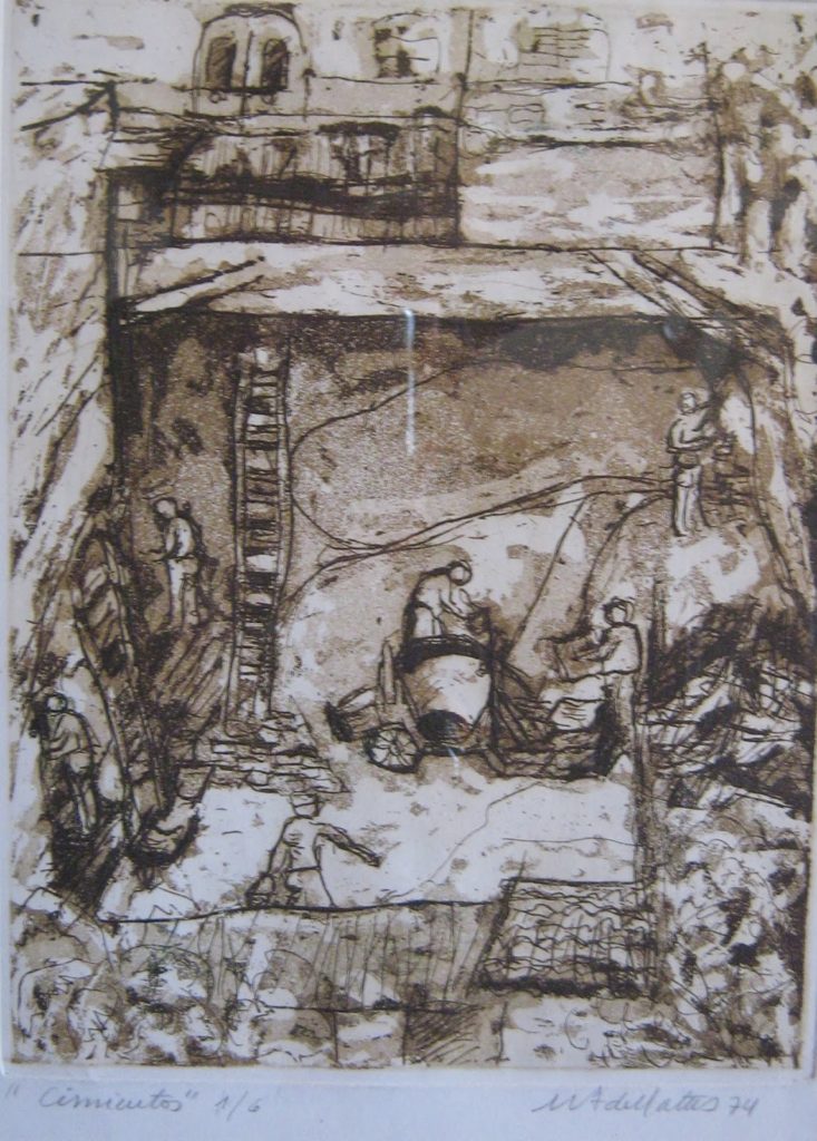 Cimientos (Grabado 22 x 34) 1974