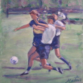 El trío, 1999. Acrílico sobre lienzo, 60 x 50 cm